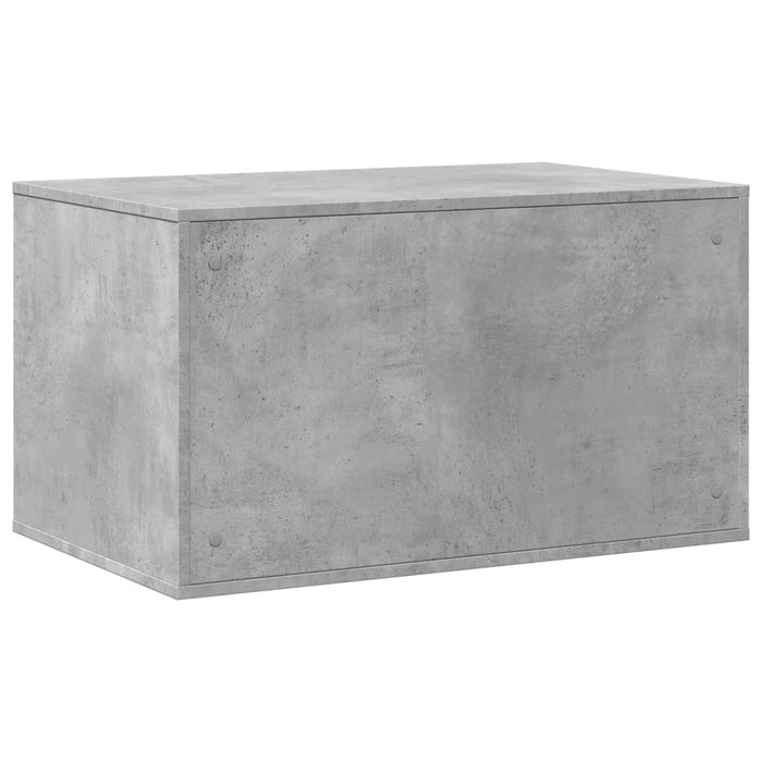 Cutie litieră pisici gri beton 80x50x45 cm lemn prelucrat - WALTI WALTI