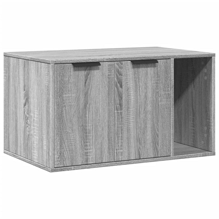 Cutie litieră pisici sonoma gri 80x50x45 cm lemn prelucrat - WALTI WALTI