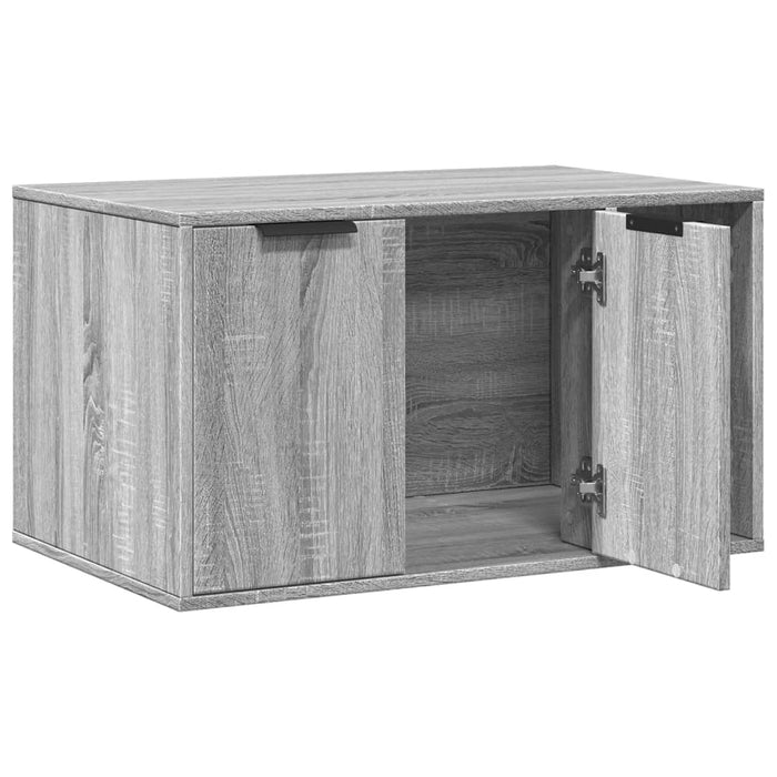 Cutie litieră pisici sonoma gri 80x50x45 cm lemn prelucrat - WALTI WALTI