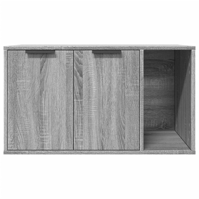 Cutie litieră pisici sonoma gri 80x50x45 cm lemn prelucrat - WALTI WALTI