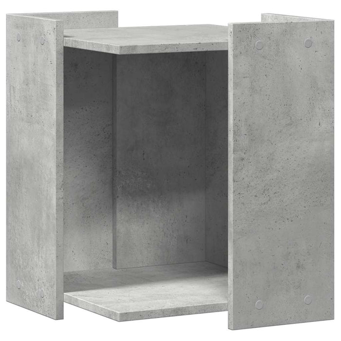 Cutie litieră pisici gri beton 42x42x51 cm lemn prelucrat WALTI