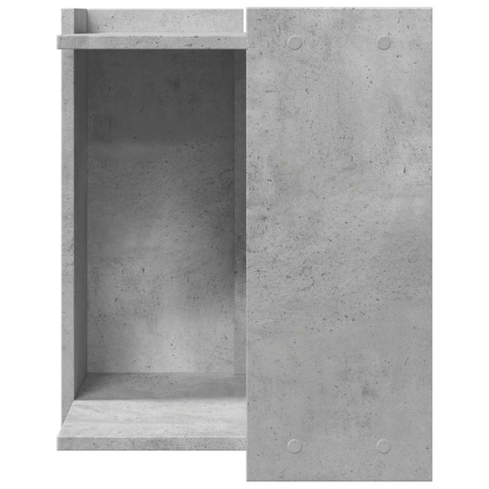 Cutie litieră pisici gri beton 42x42x51 cm lemn prelucrat WALTI
