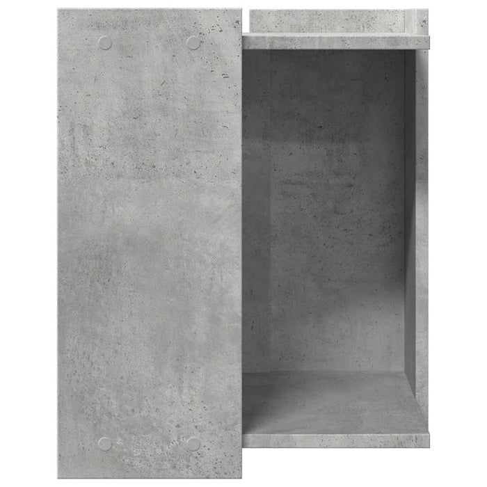 Cutie litieră pisici gri beton 42x42x51 cm lemn prelucrat WALTI