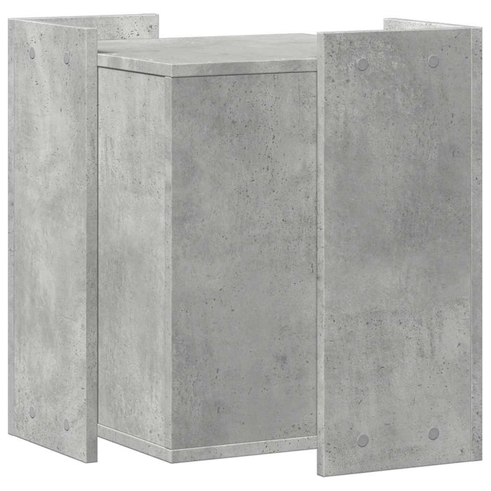 Cutie litieră pisici gri beton 42x42x51 cm lemn prelucrat WALTI