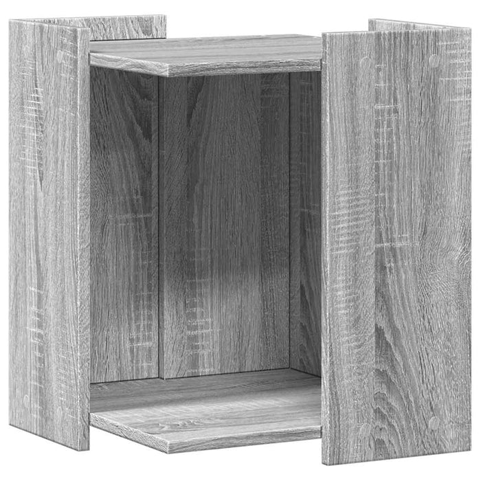 Cutie litieră pisici sonoma gri 42x42x51 cm lemn prelucrat - WALTI WALTI