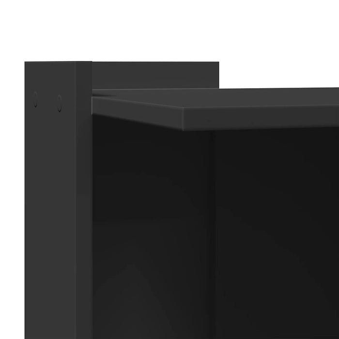 Cutie litieră pisici negru 53x53x51 cm lemn prelucrat WALTI