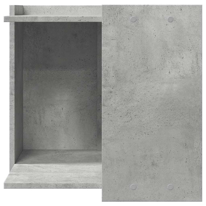 Cutie litieră pisici gri beton 53x53x51 cm lemn prelucrat WALTI