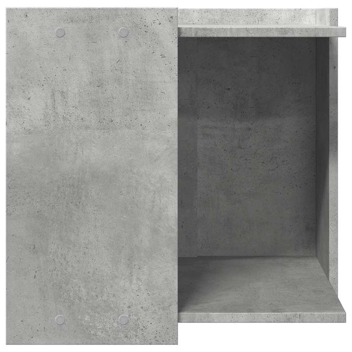 Cutie litieră pisici gri beton 53x53x51 cm lemn prelucrat WALTI