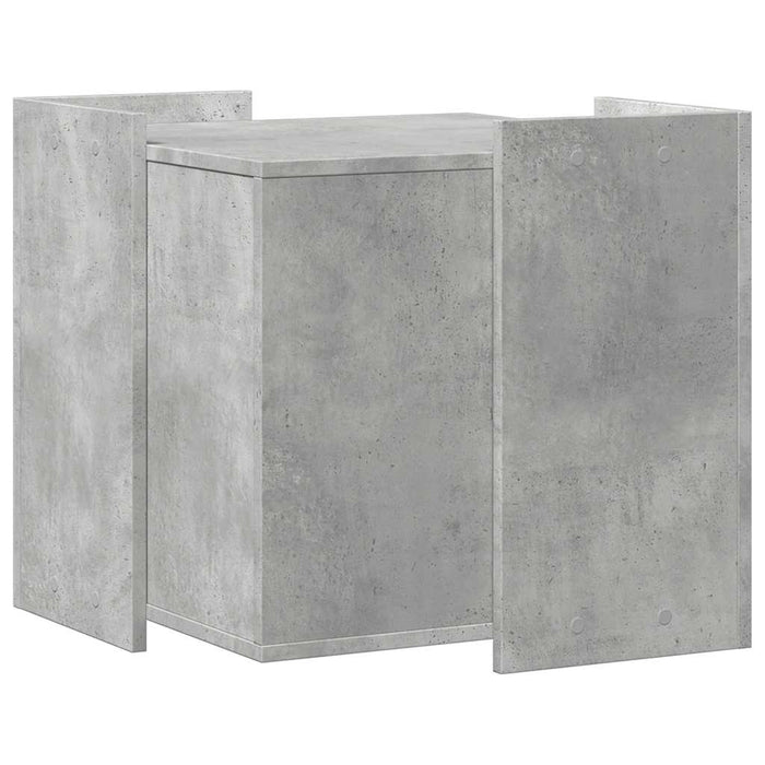 Cutie litieră pisici gri beton 53x53x51 cm lemn prelucrat WALTI