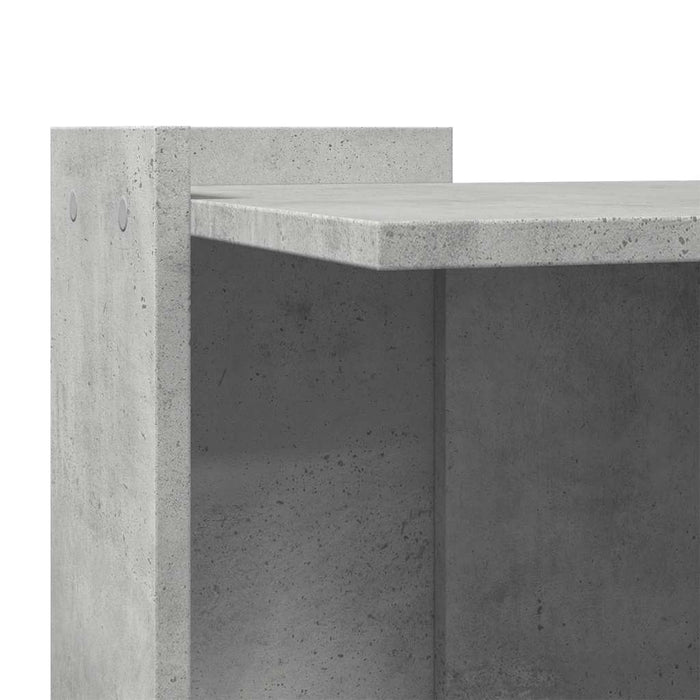 Cutie litieră pisici gri beton 53x53x51 cm lemn prelucrat WALTI