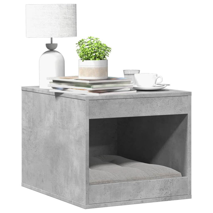 Cutie litieră pisici gri beton 47x59x42 cm lemn prelucrat - WALTI WALTI