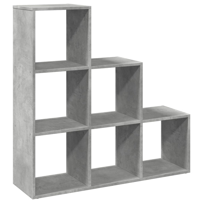 Bibliotecă/separator cameră-3 niveluri-, gri, 99x29x99 cm lemn - WALTI WALTI