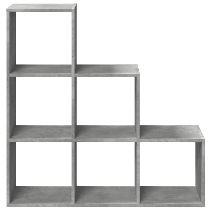 Bibliotecă/separator cameră-3 niveluri-, gri, 99x29x99 cm lemn - WALTI WALTI