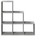 Bibliotecă/separator cameră-3 niveluri-, gri, 99x29x99 cm lemn - WALTI WALTI