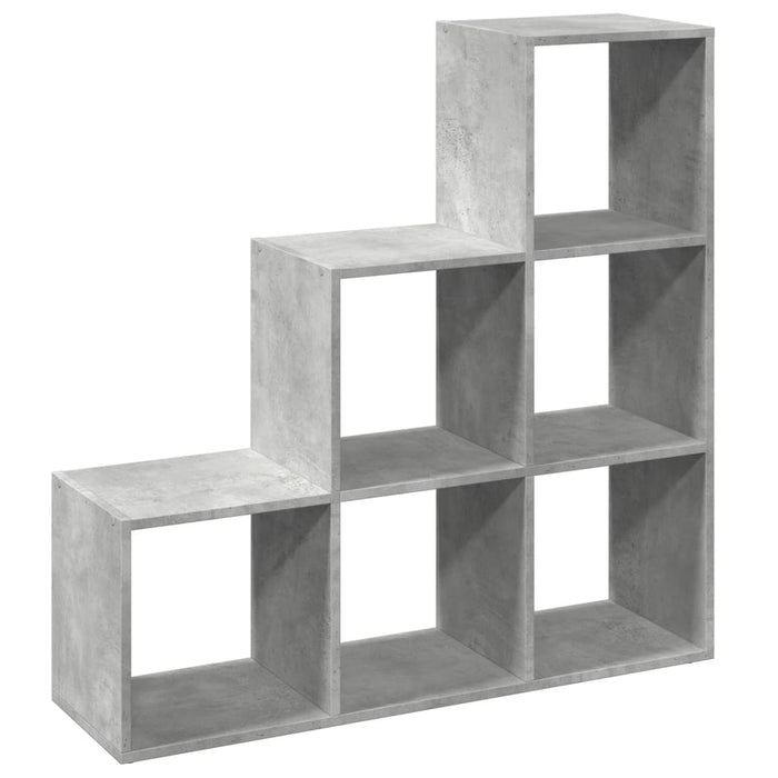 Bibliotecă/separator cameră-3 niveluri-, gri, 99x29x99 cm lemn - WALTI WALTI