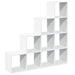 Bibliotecă/separator 4 niveluri, alb, 131,5x29x131,5 cm lemn - WALTI WALTI