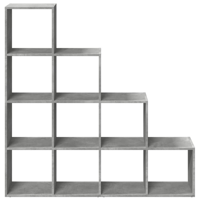 Bibliotecă/separator cameră gri beton 131,5x29x131,5 cm lemn - WALTI WALTI