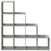 Bibliotecă/separator cameră gri beton 131,5x29x131,5 cm lemn - WALTI WALTI