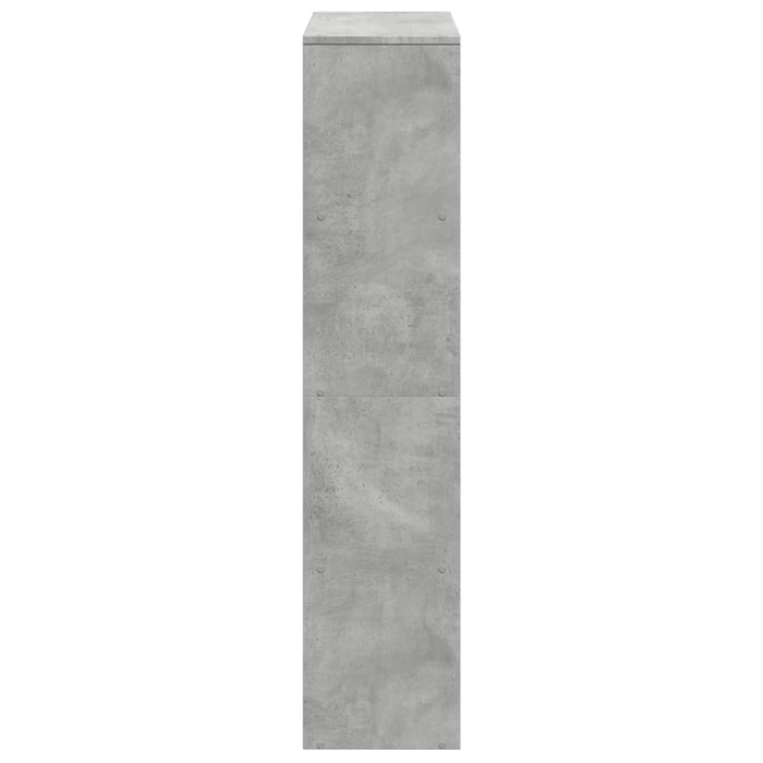 Bibliotecă/separator cameră gri beton 131,5x29x131,5 cm lemn - WALTI WALTI