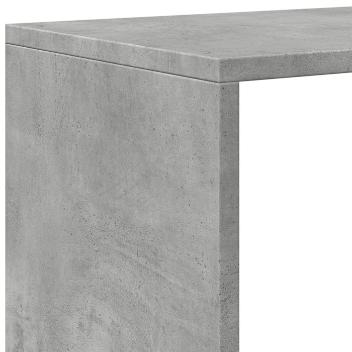 Bibliotecă/separator cameră gri beton 131,5x29x131,5 cm lemn - WALTI WALTI