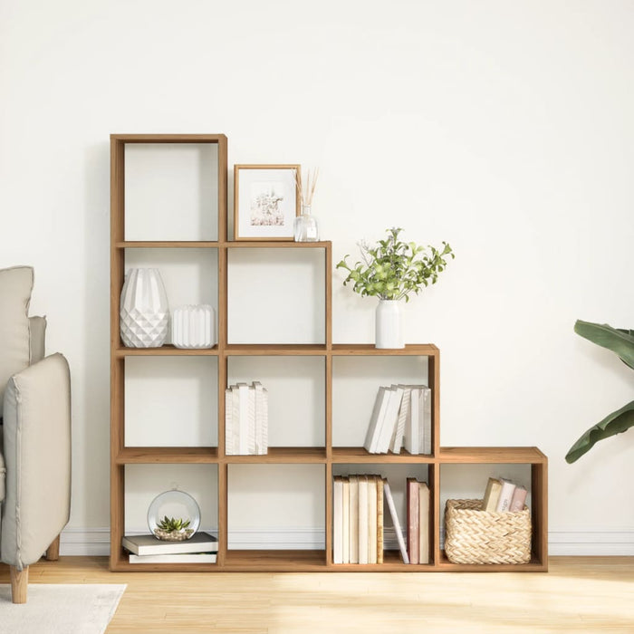 Bibliotecă/separator 4 niveluri stejar 131,5x29x131,5 cm lemn - WALTI WALTI