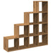 Bibliotecă/separator 4 niveluri stejar 131,5x29x131,5 cm lemn - WALTI WALTI