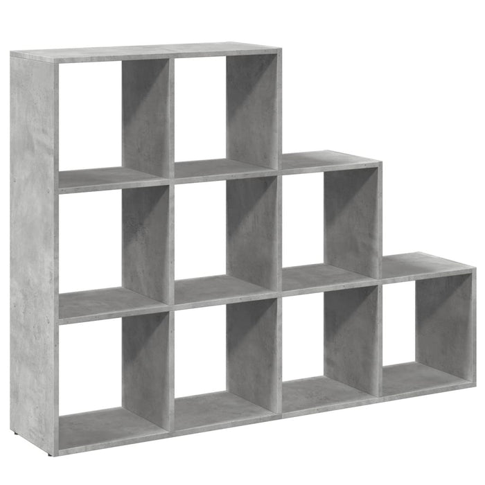 Bibliotecă/separator cameră gri beton 137,5x29x103,5 cm lemn - WALTI WALTI