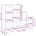 Bibliotecă/separator cameră gri beton 137,5x29x103,5 cm lemn - WALTI WALTI