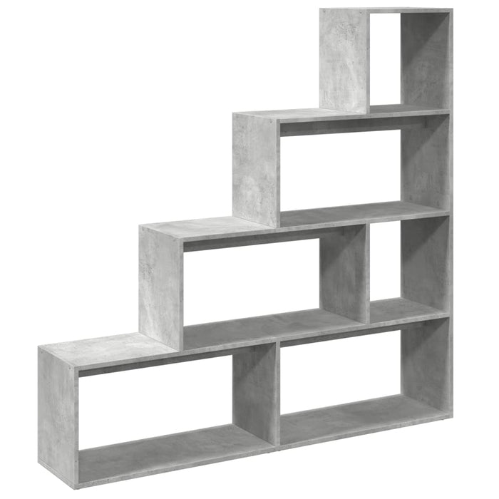 Bibliotecă/separator cameră gri beton 143,5x29x143,5 cm lemn - WALTI WALTI