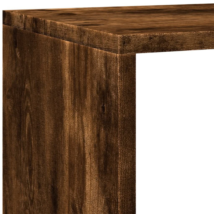 Bibliotecă/separator stejar fumuriu 143,5x29x143,5 cm lemn - WALTI WALTI