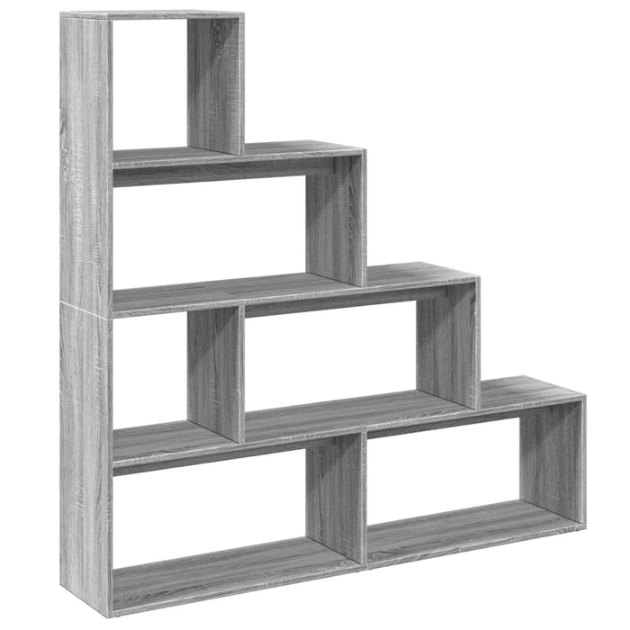 Bibliotecă/separator cameră sonoma gri 143,5x29x143,5cm lemn - WALTI WALTI