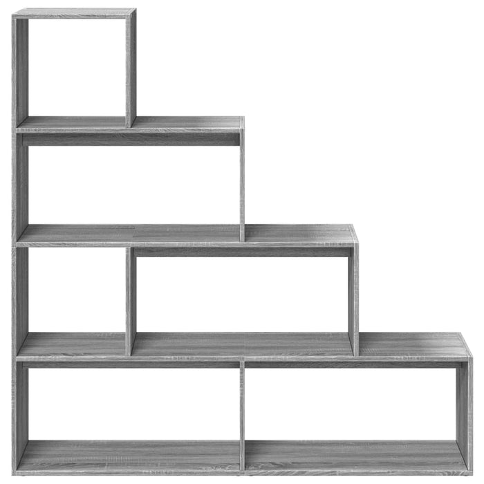 Bibliotecă/separator cameră sonoma gri 143,5x29x143,5cm lemn - WALTI WALTI