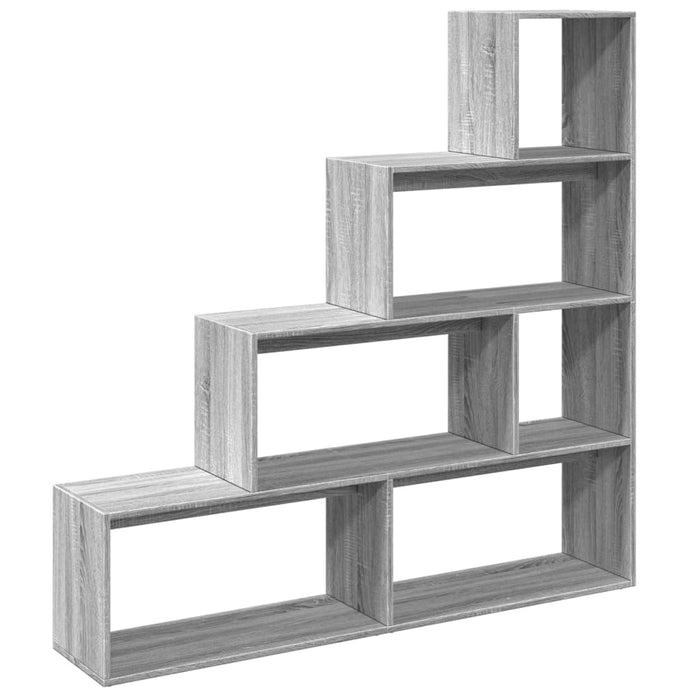 Bibliotecă/separator cameră sonoma gri 143,5x29x143,5cm lemn - WALTI WALTI
