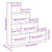 Bibliotecă/separator cameră sonoma gri 143,5x29x143,5cm lemn - WALTI WALTI