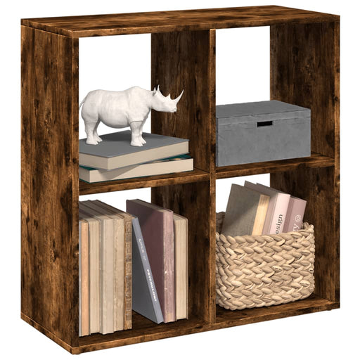 Bibliotecă/separator cameră stejar fumuriu 69,5x29x69,5 cm lemn - WALTI WALTI