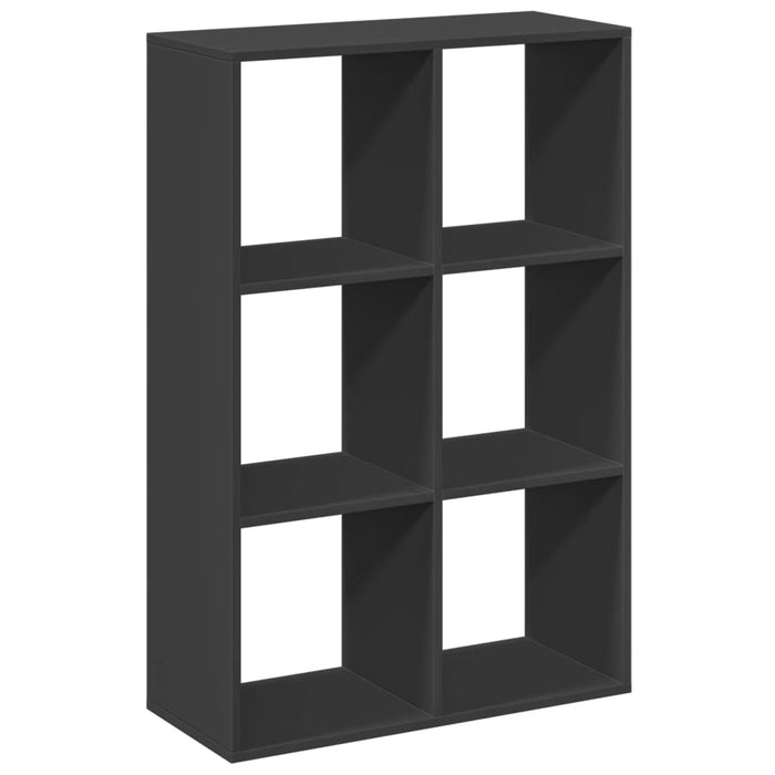 Bibliotecă/separator cameră negru 69,5x29x103,5 cm lemn - WALTI WALTI