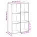 Bibliotecă/separator cameră gri sonoma 69,5x29x103,5 cm lemn - WALTI WALTI