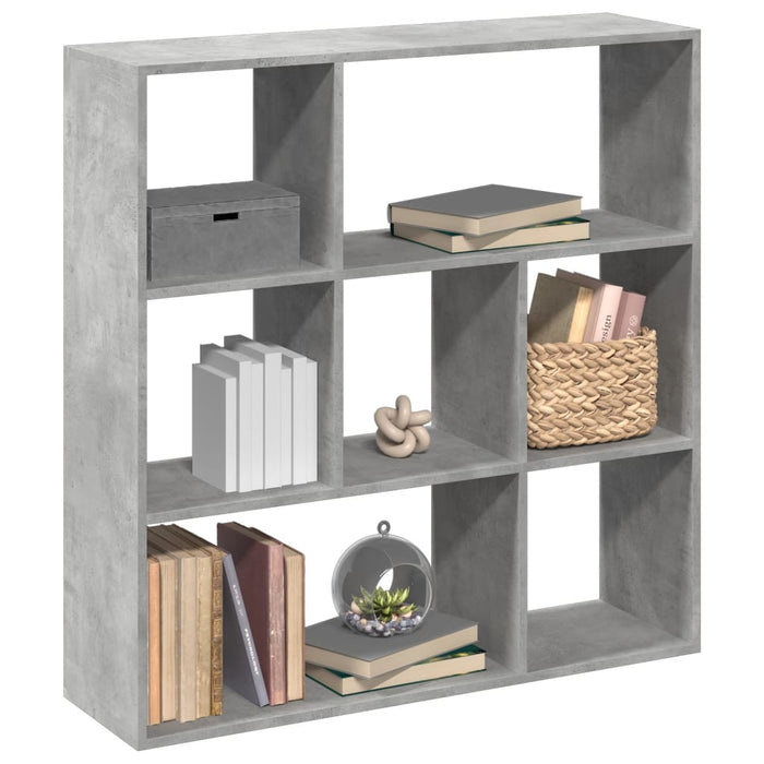 Bibliotecă/separator cameră gri beton 102x29x103,5 cm lemn WALTI