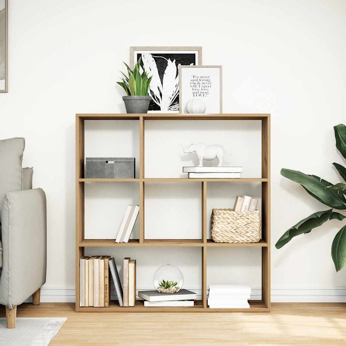 Bibliotecă/separator, stejar artizanal, 102x29x103,5 cm, lemn WALTI