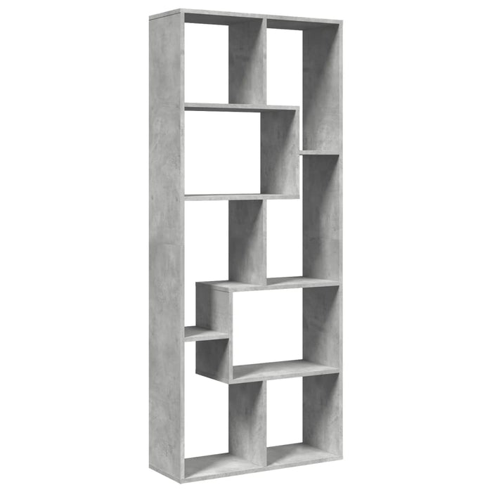 Bibliotecă/separator cameră gri beton 67x25x161,5 cm lemn - WALTI WALTI