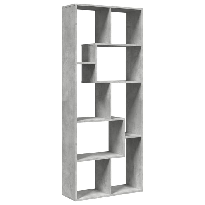 Bibliotecă/separator cameră gri beton 67x25x161,5 cm lemn - WALTI WALTI