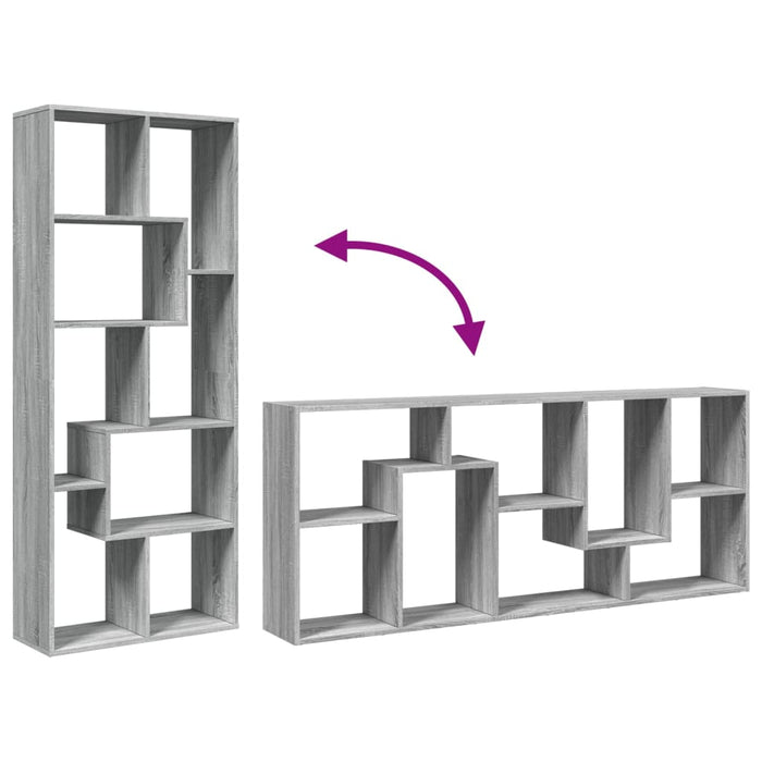 Bibliotecă/separator cameră gri sonoma 67x25x161,5 cm lemn - WALTI WALTI