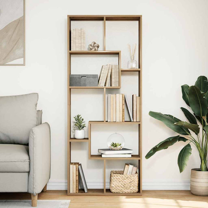 Bibliotecă/separator cameră stejar artizanal 67x25x161,5cm lemn WALTI