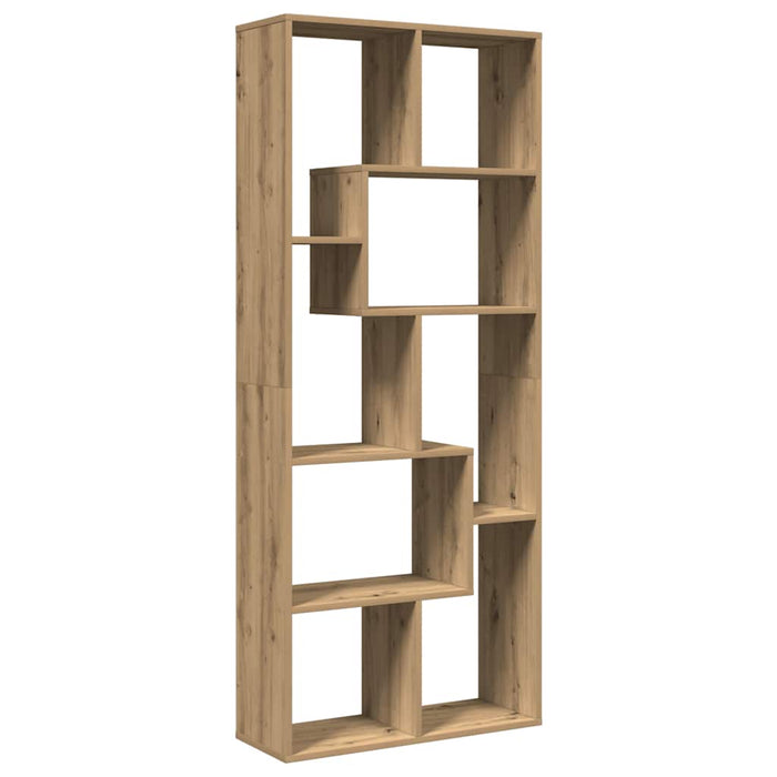 Bibliotecă/separator cameră stejar artizanal 67x25x161,5cm lemn WALTI