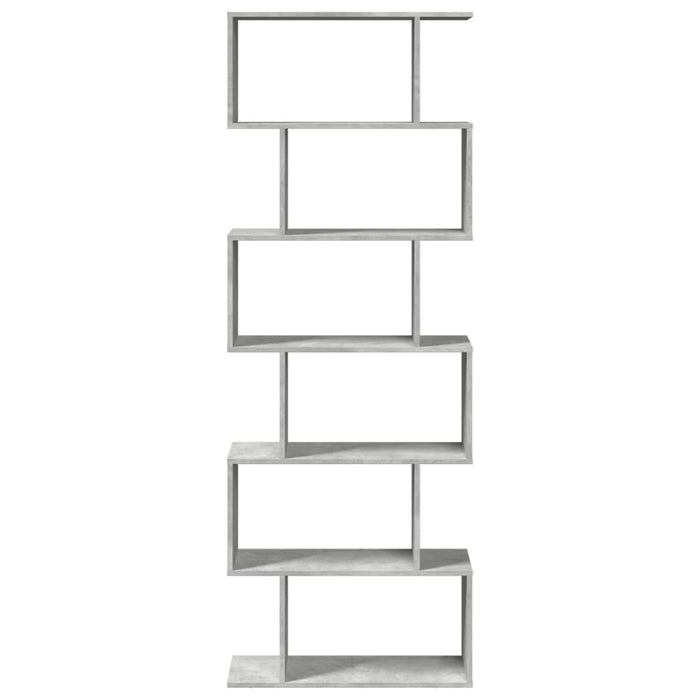 Bibliotecă/separator 6 niveluri gri beton 70x24x193 cm lemn - WALTI WALTI