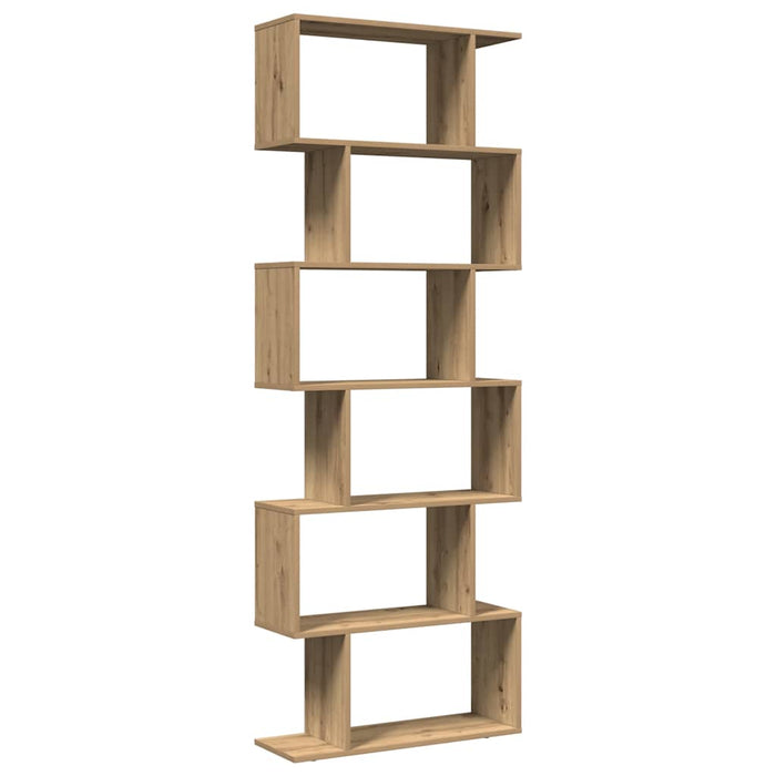 Bibliotecă/separator 6 nivel stejar artizanal 70x24x193 cm lemn - WALTI WALTI