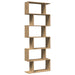 Bibliotecă/separator 6 nivel stejar artizanal 70x24x193 cm lemn - WALTI WALTI