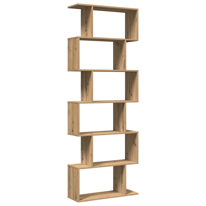 Bibliotecă/separator 6 nivel stejar artizanal 70x24x193 cm lemn - WALTI WALTI