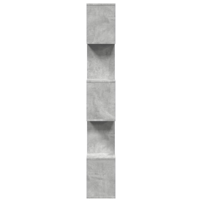 Bibliotecă/separator 5 niveluri gri beton 70x24x161 cm lemn - WALTI WALTI