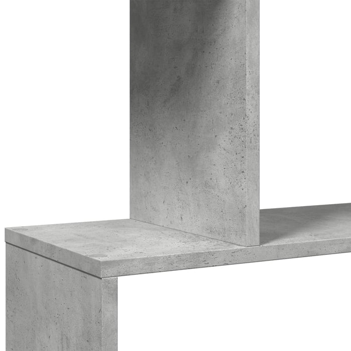 Bibliotecă/separator 5 niveluri gri beton 70x24x161 cm lemn - WALTI WALTI